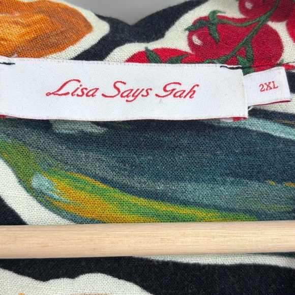 Lisa Says Gah Andie linen blend set 2 pc in Italian summer Size XXL bold - Picture 7 of 15